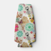 Floral patroon in retro-stijl flesjeskoeler (Voorkant)