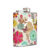 Floral patroon in retro-stijl heupfles (Rechts)