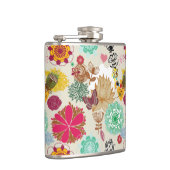 Floral patroon in retro-stijl heupfles (Rechts)