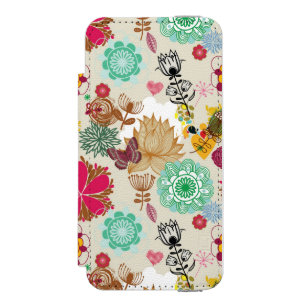 Floral patroon in retro-stijl