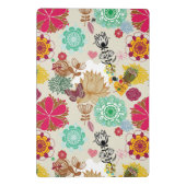 Floral patroon in retro-stijl mini klembord (Achterkant)