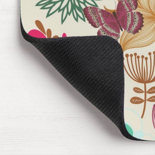 Floral patroon in retro-stijl muismat (Hoek)