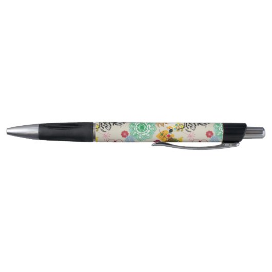 Floral patroon in retro-stijl pen (Bodem)