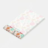Floral patroon in retro-stijl post-it® notes (Schuin)