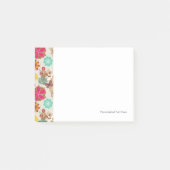 Floral patroon in retro-stijl post-it® notes (Voorkant)