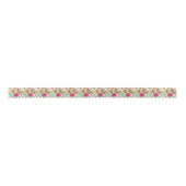 Floral patroon in retro-stijl satijnen lint (Voorkant)