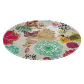 Floral patroon in retro-stijl snijplank (Hoek)