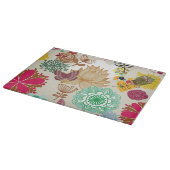 Floral patroon in retro-stijl snijplank (Hoek)