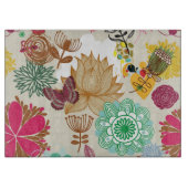 Floral patroon in retro-stijl snijplank (Voorkant)