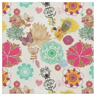 Floral patroon in retro-stijl stof