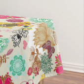 Floral patroon in retro-stijl tafelkleed (Voorbeeld)