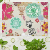 Floral patroon in retro-stijl theedoek (Gevouwen)