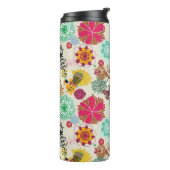 Floral patroon in retro-stijl thermosbeker (Gedraaid links)