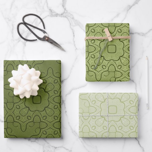 Floral patroon inpakpapier vel (Voorkant)