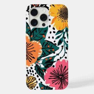 Floral patroon iPhone 15 pro max case
