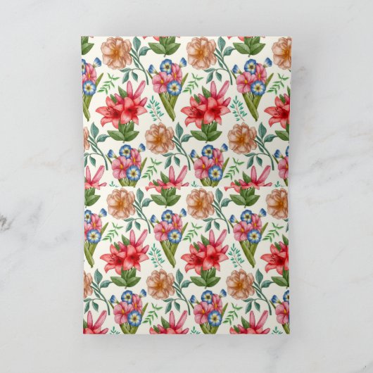 Floral patroon kaart (Binnen)