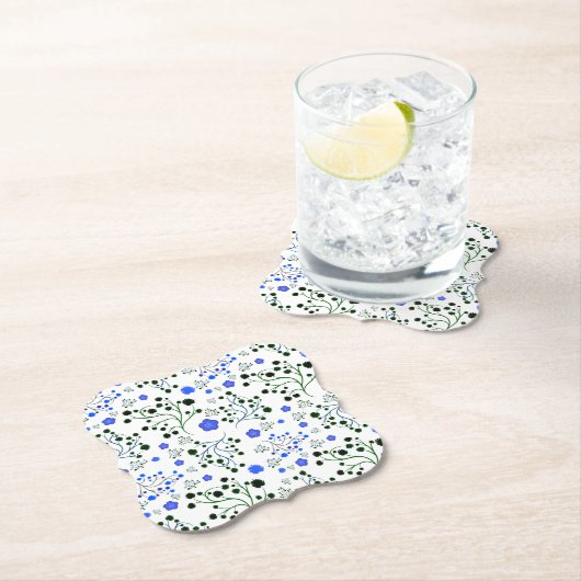 Floral patroon kartonnen onderzetters (Insitu)