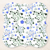 Floral patroon kartonnen onderzetters (Voorkant)