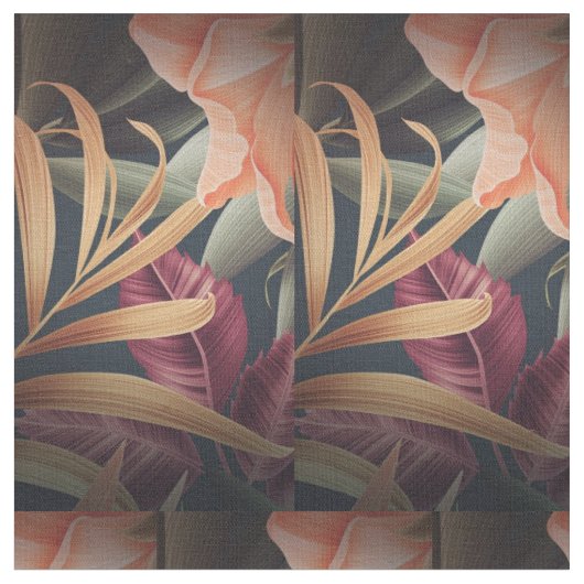 Floral patroon katoen stof (Close Up)