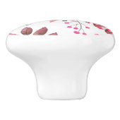 Floral patroon keramische knop (Zijkant)