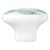 Floral patroon keramische knop (Zijkant)