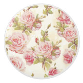 Floral patroon keramische knop (Voorkant)