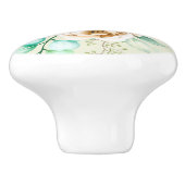 Floral patroon keramische knop (Zijkant)