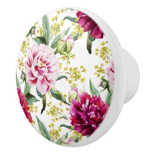 Floral patroon keramische knop (Rechts)