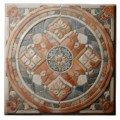 Floral Patroon Keramische Tegel Design Tegeltje (Voorkant)