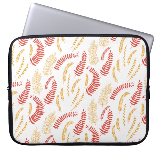 Floral patroon laptop sleeve (Voorkant)