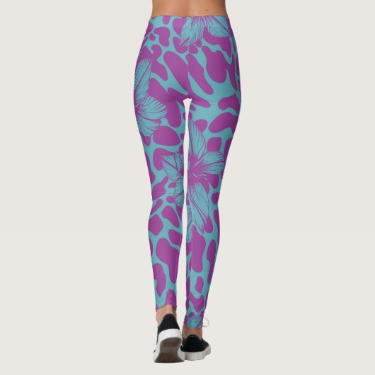 Floral patroon leggings (Achterkant)