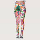 Floral patroon leggings (Voorkant)
