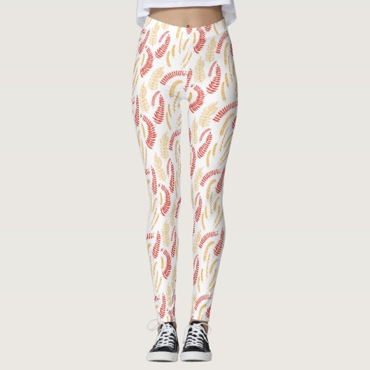 Floral patroon leggings (Voorkant)