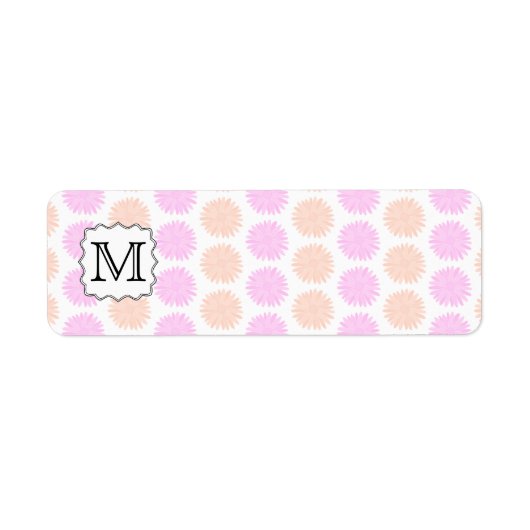  Floral Patroon met de Nota van het Monogram van d Etiket (Voorkant)