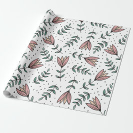 Floral patroon met elegante, klassieke stijl cadeaupapier