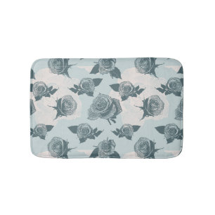 Floral patroon met roos badmat