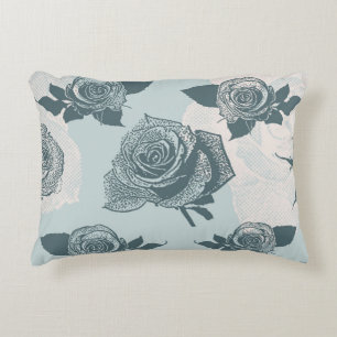 Floral patroon met roos decoratief kussen