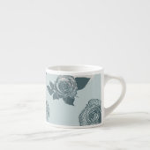 Floral patroon met roos espresso kop (Rechts)