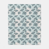 Floral patroon met roos fleece deken (Voorkant)