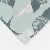 Floral patroon met roos fleece deken (Hoek)
