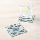 Floral patroon met roos kartonnen onderzetters (Insitu)