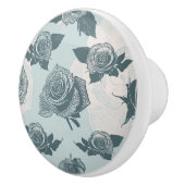 Floral patroon met roos keramische knop (Rechts)