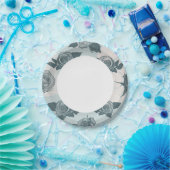 Floral patroon met roos papieren bordje (Feest)