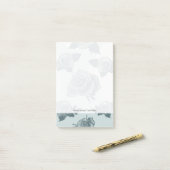 Floral patroon met roos post-it® notes (Op bureau)