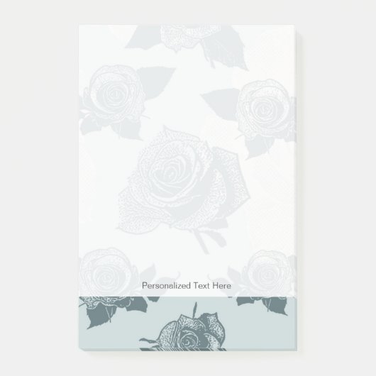 Floral patroon met roos post-it® notes (Voorkant)