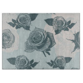 Floral patroon met roos snijplank (Voorkant)