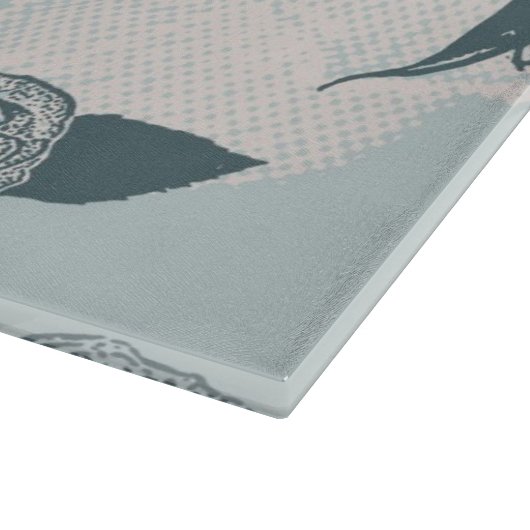 Floral patroon met roos snijplank (Hoek)