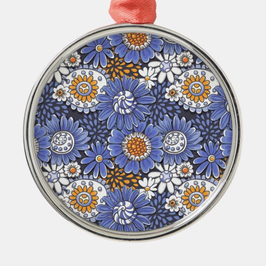 Floral patroon metalen ornament (Voorkant)