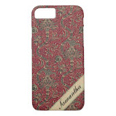 Floral Patroon Monogram Ontwerp Case-Mate iPhone Case (Achterkant)