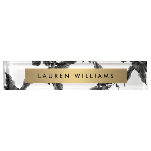  floral patroon naambordje (Voorkant)